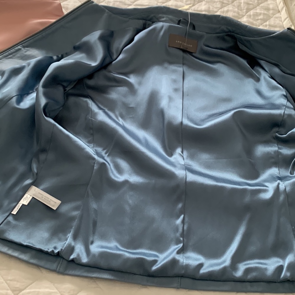 NWT Ann Taylor 100% Genuine Leather lined  Jacket - Picture 7 of 10